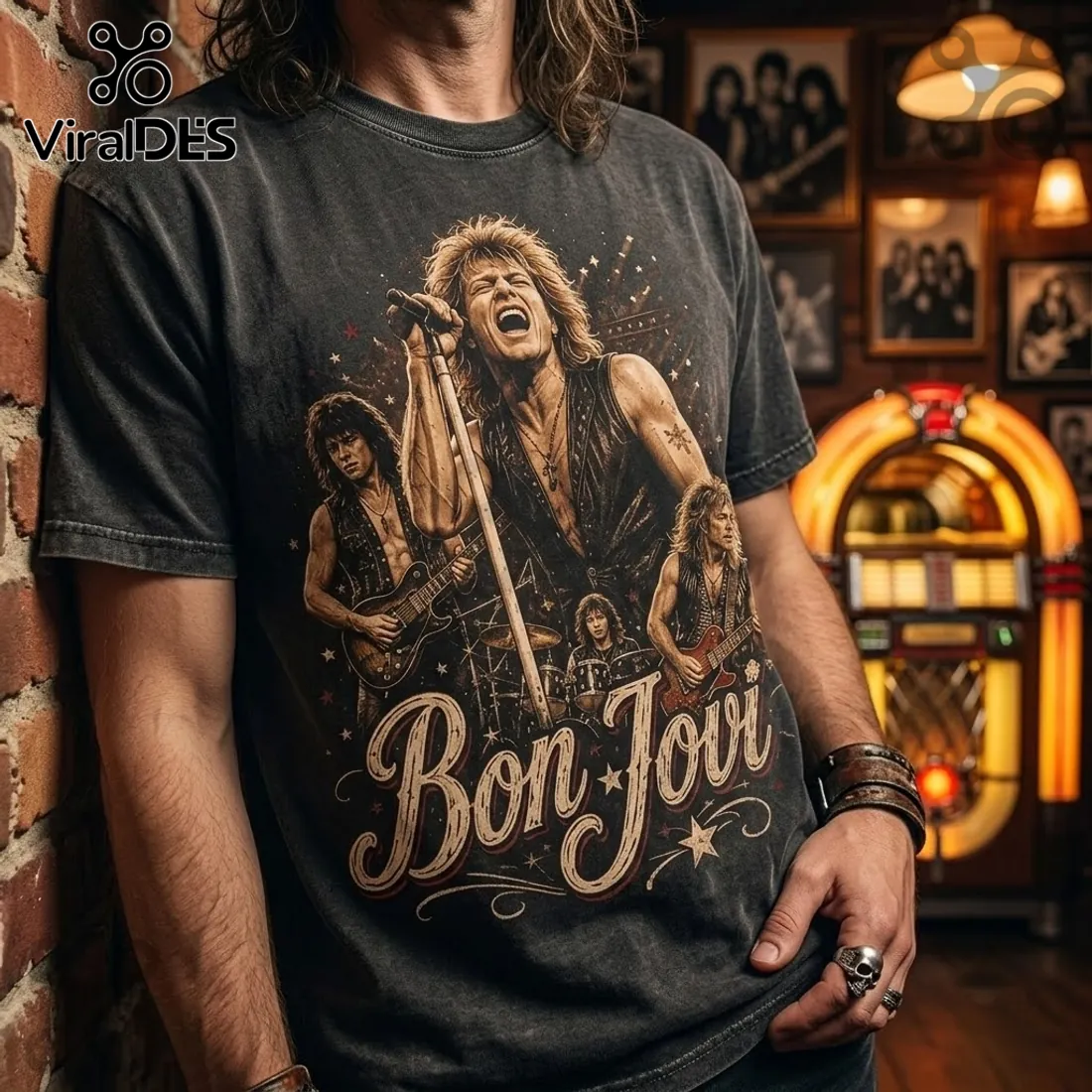 Bon Jovi New Jersey Concert Black Shirt Bon Jovi New Jersey Concert Black Shirt