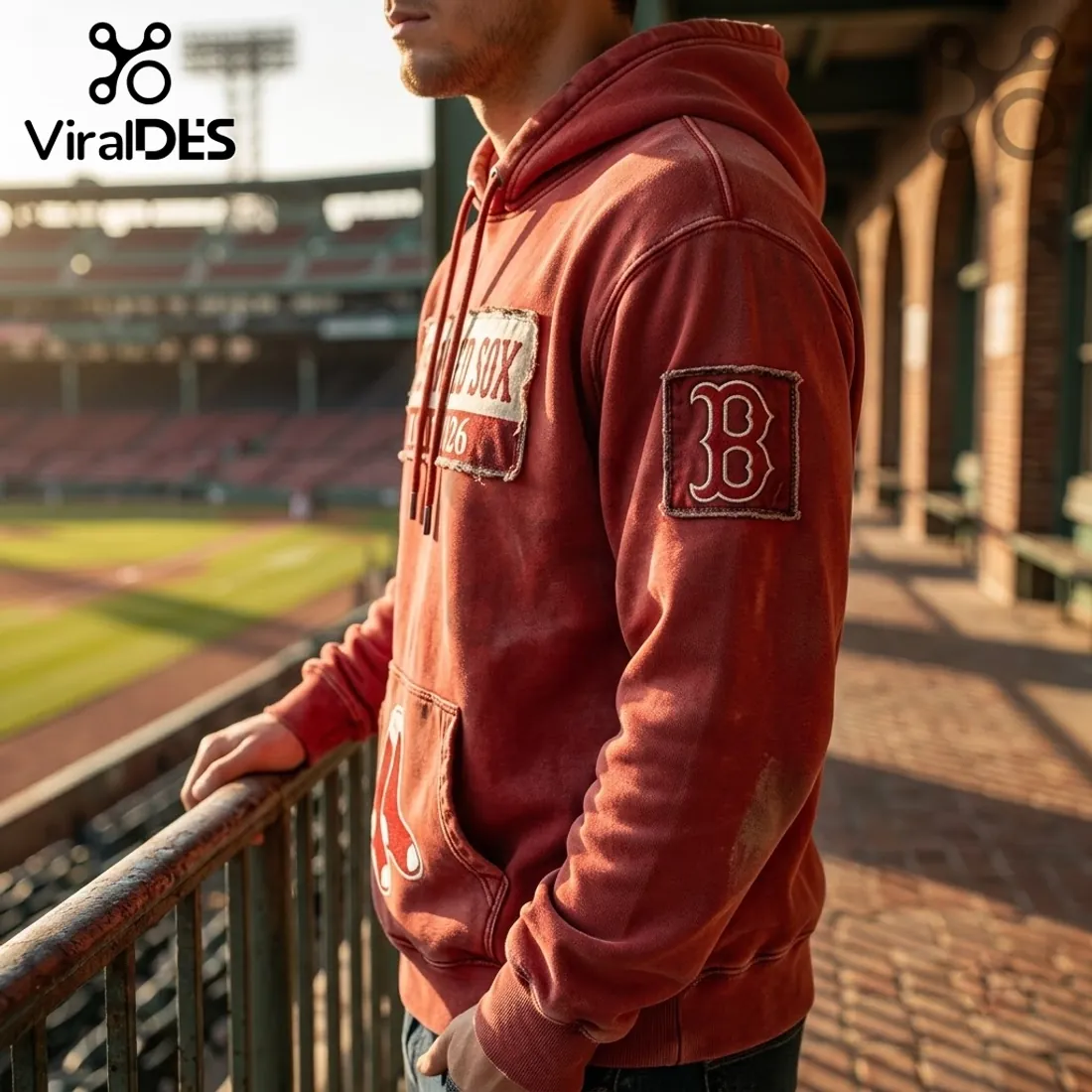 Boston Red Sox 125 Anniversary Red Hoodie Boston Red Sox 125 Anniversary Red Hoodie