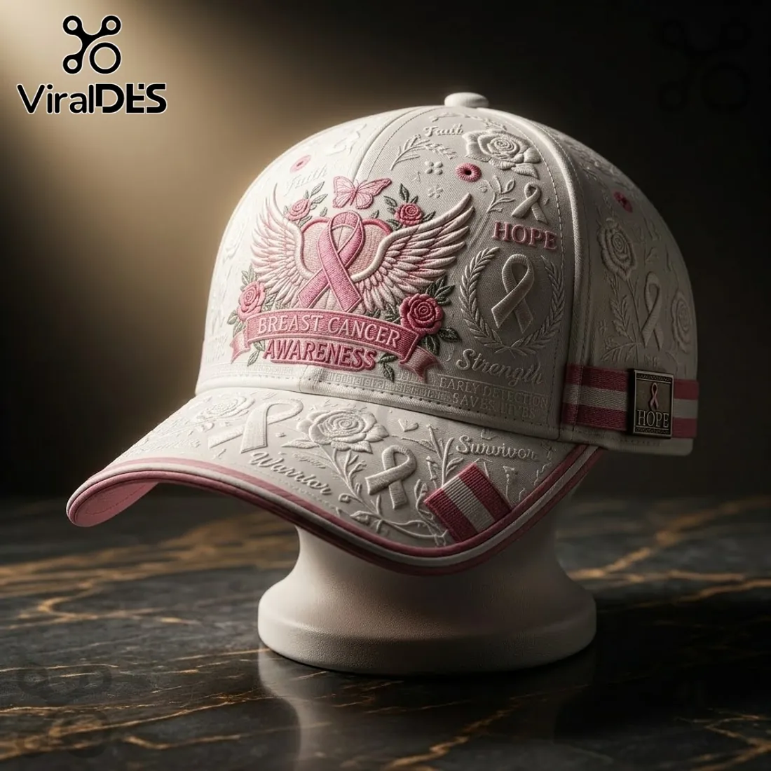 Breast Cancer Awareness 2026 Rose Baseball Cap Breast Cancer Awareness 2026 Rose Baseball Cap