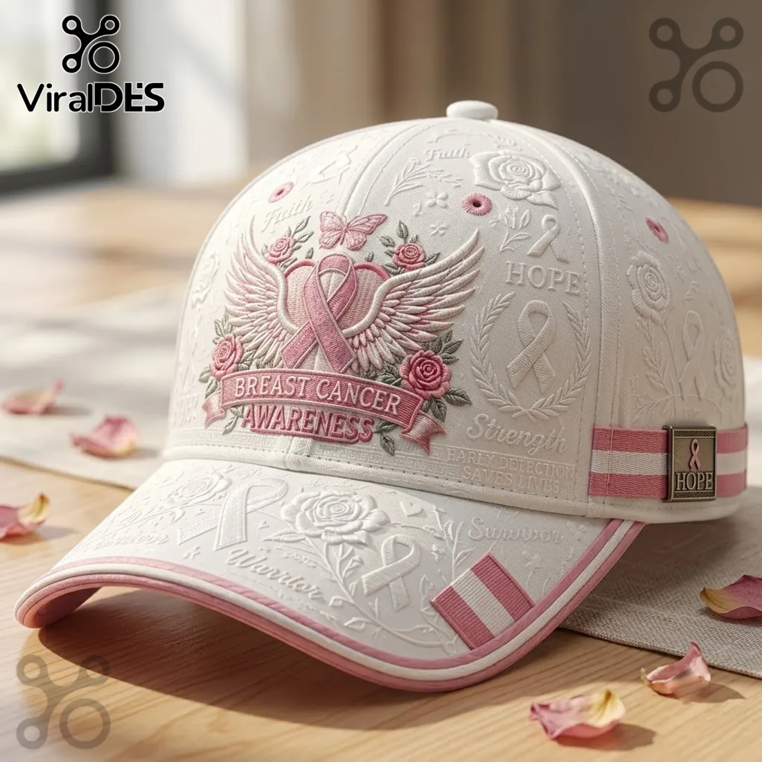 Breast Cancer Awareness 2026 Rose Baseball Cap Breast Cancer Awareness 2026 Rose Baseball Cap