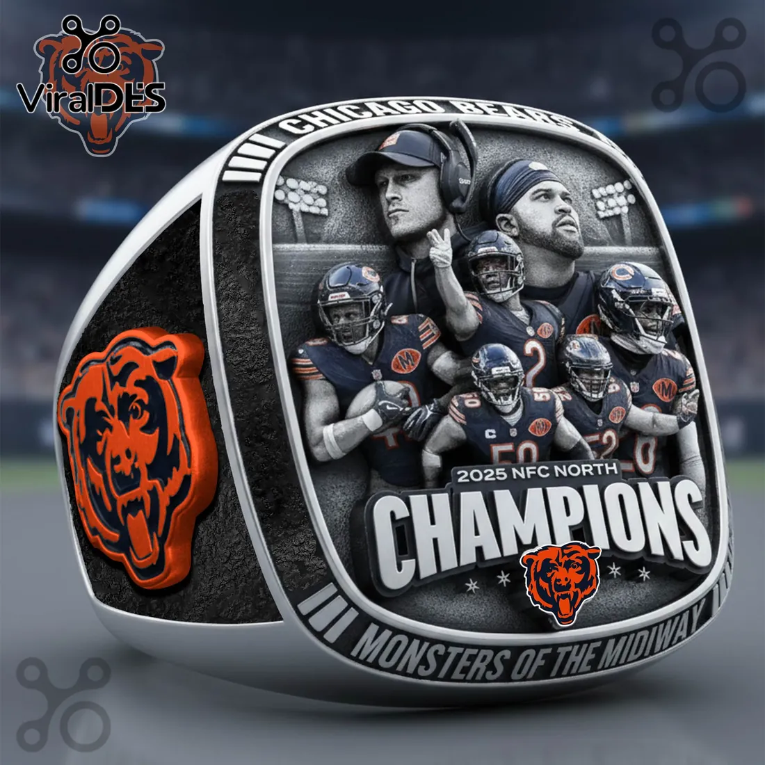 Chicago Bears 2025 NFC North Champions Ring Chicago Bears 2025 NFC North Champions Ring