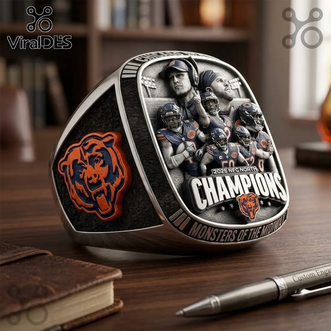 Chicago Bears 2025 NFC North Champions Ring Chicago Bears 2025 NFC North Champions Ring