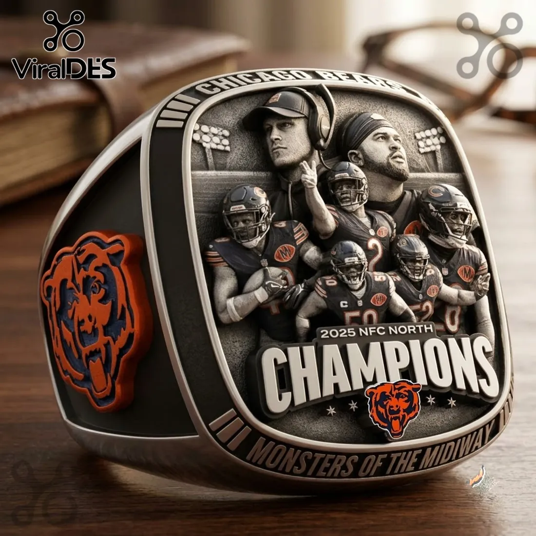 Chicago Bears 2025 NFC North Champions Ring Chicago Bears 2025 NFC North Champions Ring