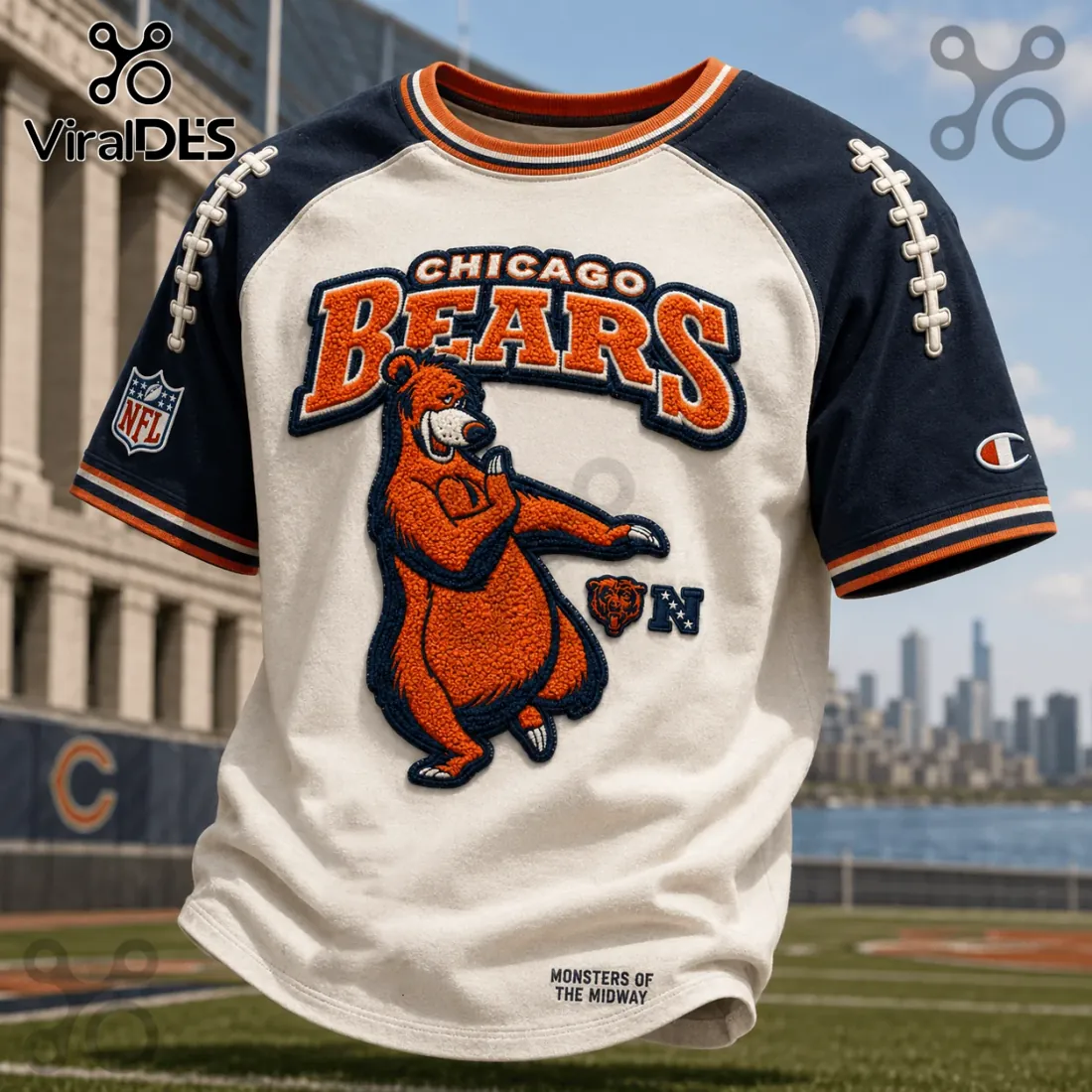 Chicago Bears Monsters of the Midway Embroidered Shirt Chicago Bears Monsters of the Midway Embroidered Shirt