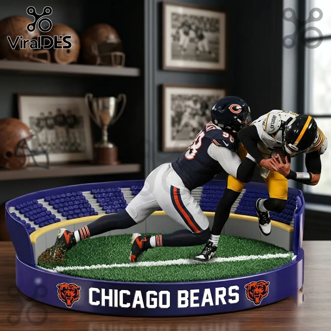 Chicago Bears Sculpted Football Christmas Ornament 2026 Chicago Bears Sculpted Football Christmas Ornament 2026