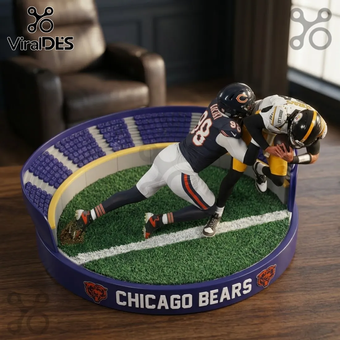 Chicago Bears Sculpted Football Christmas Ornament 2026 Chicago Bears Sculpted Football Christmas Ornament 2026