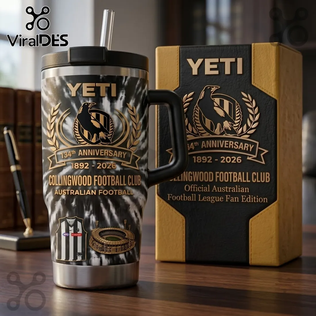 Collingwood Football Club 134th Anniversary YETI Tumbler Collingwood Football Club 134th Anniversary YETI Tumbler