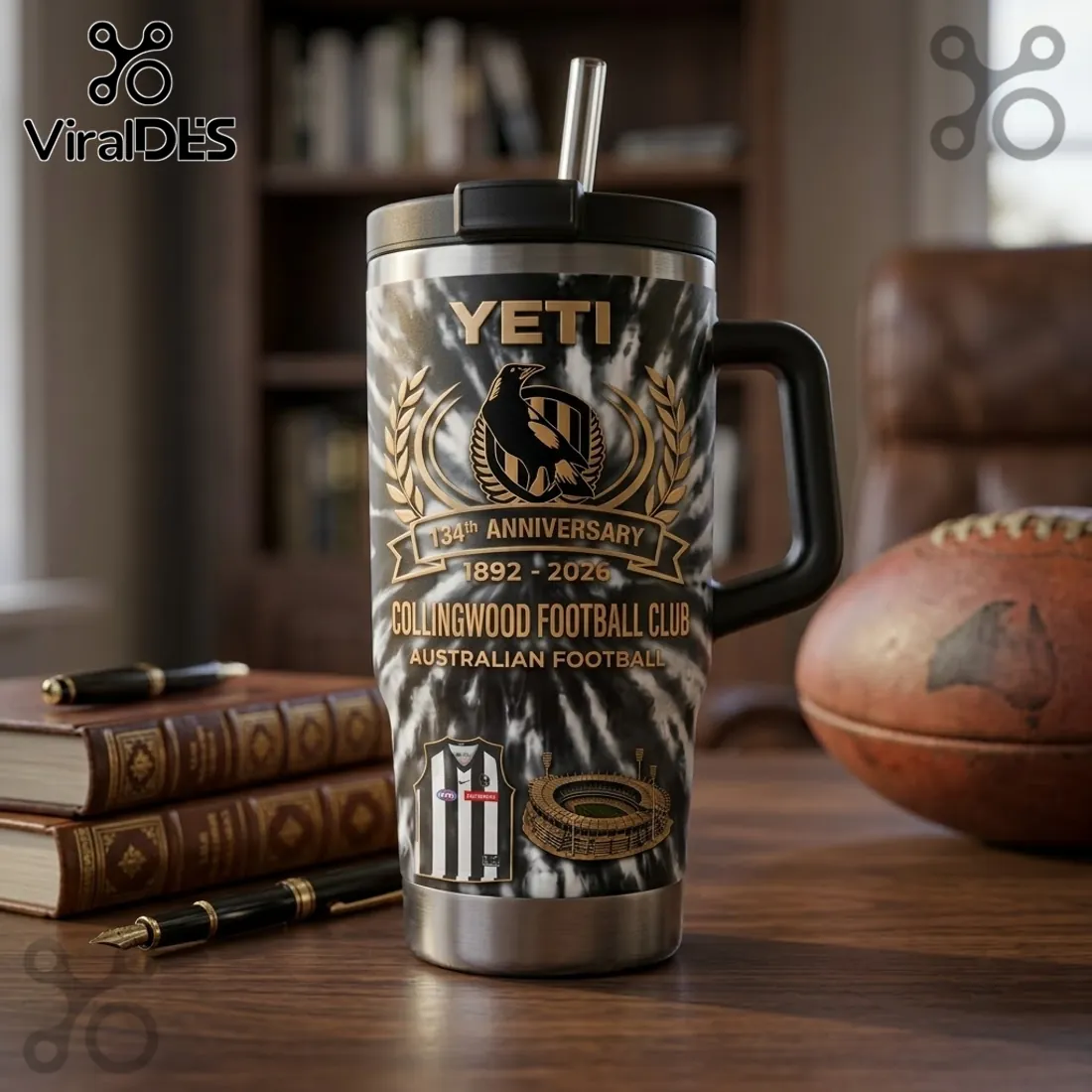 Collingwood Football Club 134th Anniversary YETI Tumbler Collingwood Football Club 134th Anniversary YETI Tumbler