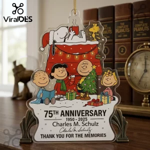Peanuts Snoopy 75th Anniversary Christmas Ornament