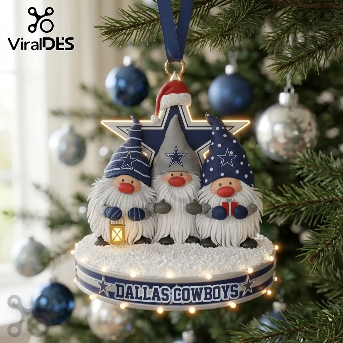 Dallas Cowboys Gnome Christmas Tree Ornament Dallas Cowboys Gnome Christmas Tree Ornament