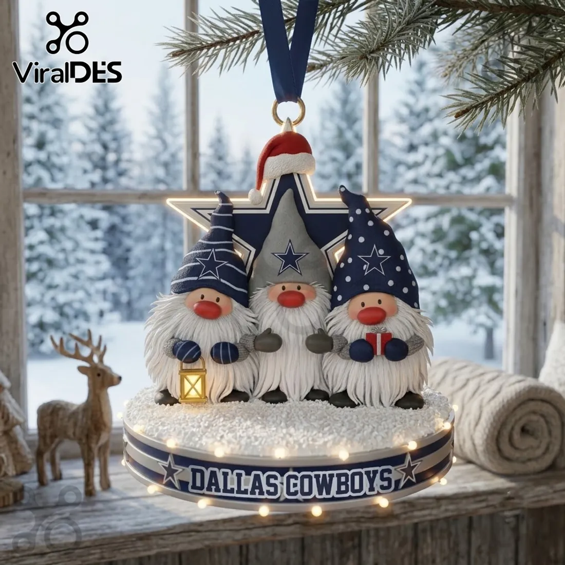 Dallas Cowboys Gnome Christmas Tree Ornament Dallas Cowboys Gnome Christmas Tree Ornament