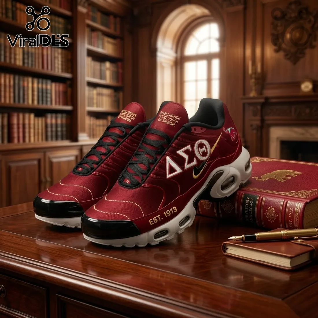 Delta Sigma Theta 1913 Crimson Air Max Plus Shoes Delta Sigma Theta 1913 Crimson Air Max Plus Shoes