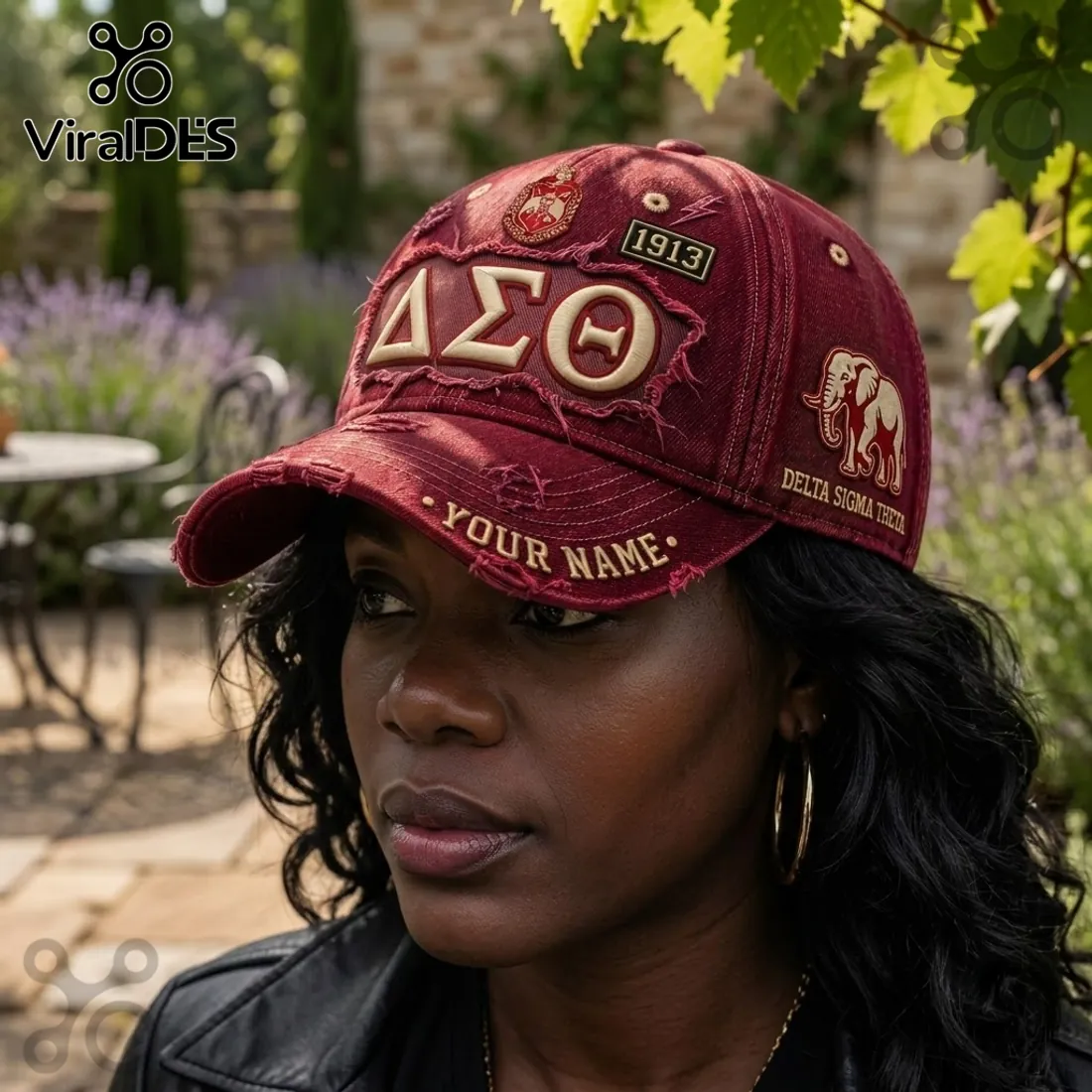 Delta Sigma Theta Red Distressed Baseball Cap Delta Sigma Theta Red Distressed Baseball Cap