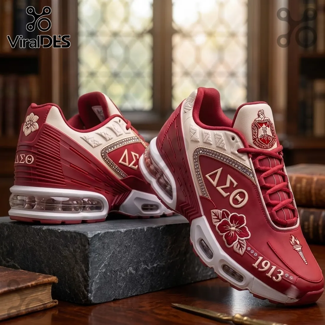 Delta Sigma Theta Red Edition Air Max Plus Sneakers Delta Sigma Theta Red Edition Air Max Plus Sneakers