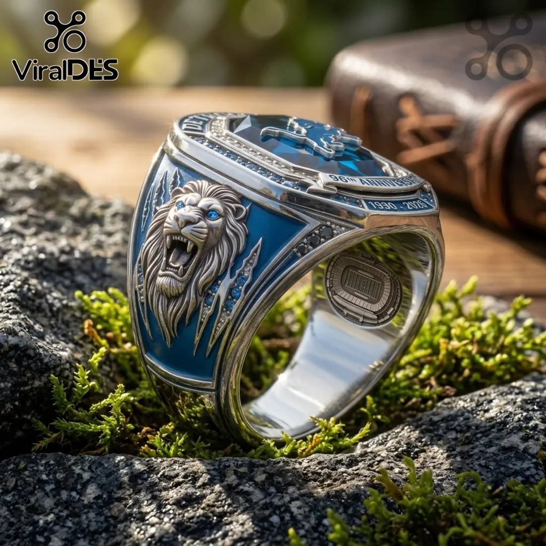 Detroit Lions 96th Anniversary Blue Gem Ring Detroit Lions 96th Anniversary Blue Gem Ring