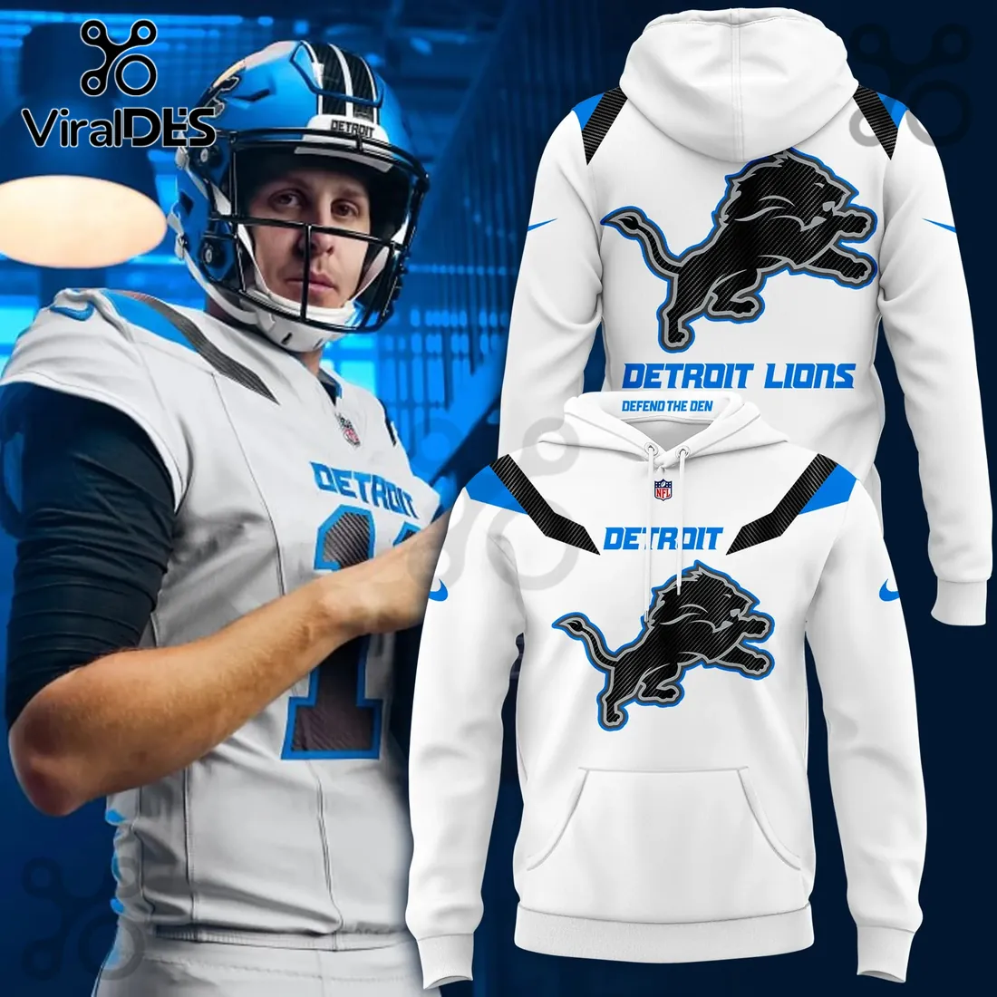 Detroit Lions Nike White Performance Hoodie Detroit Lions Nike White Performance Hoodie
