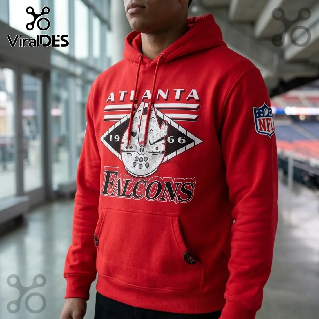 Disney Atlanta Falcons Millennium Falcon Pullover Hoodie Disney Atlanta Falcons Millennium Falcon Pullover Hoodie