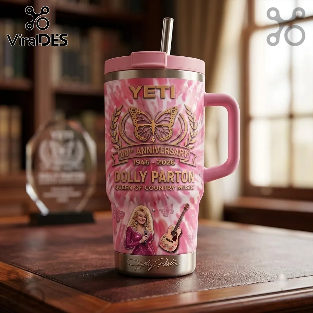Dolly Parton 80th Anniversary Pink Stanley Tumbler Dolly Parton 80th Anniversary Pink Stanley Tumbler