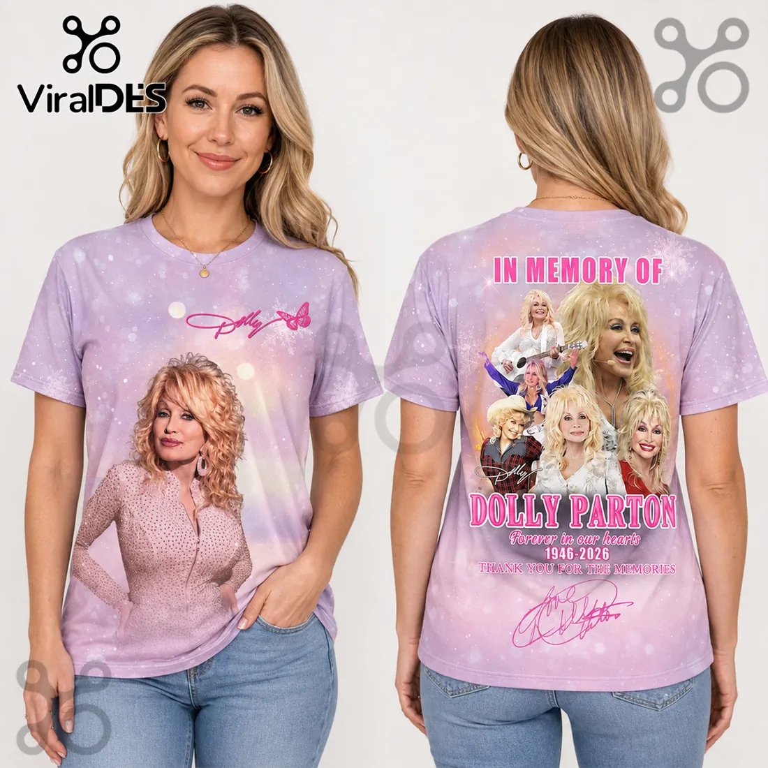 Dolly Parton In Memory Memorial Purple T-Shirt Dolly Parton In Memory Memorial Purple T-Shirt