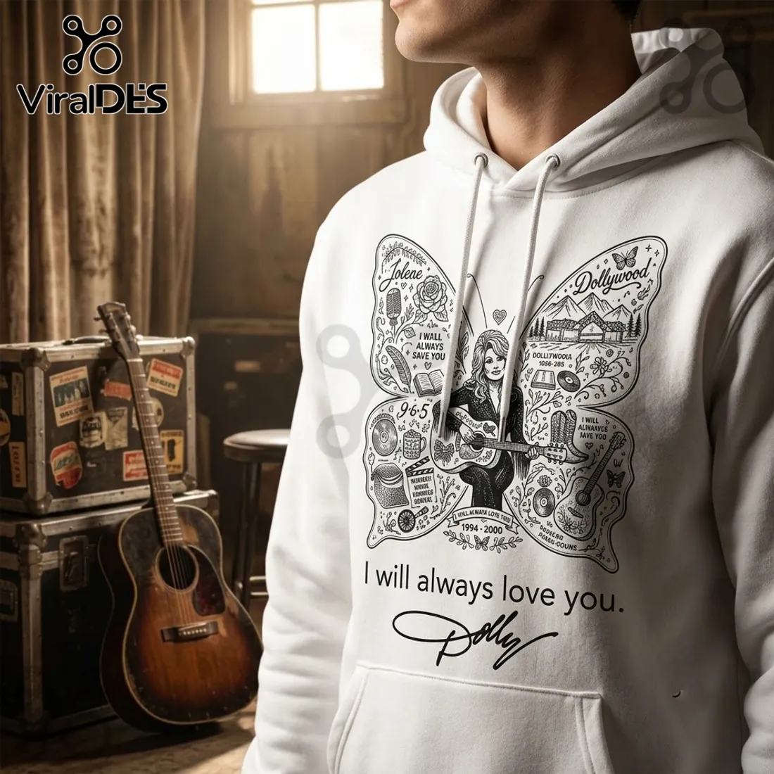 Dolly Parton Signature Tribute Pullover Hoodie Dolly Parton Signature Tribute Pullover Hoodie