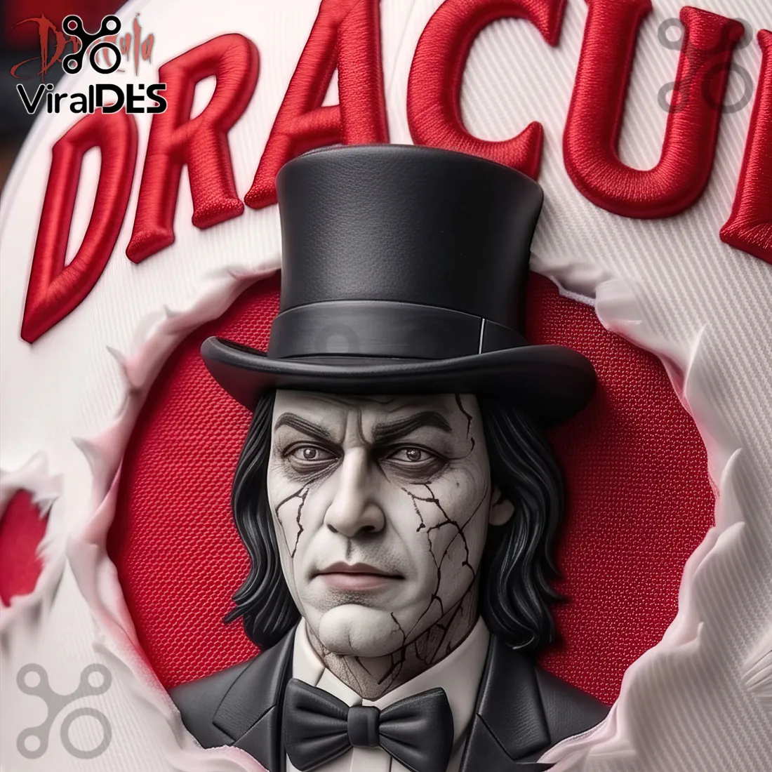 Dracula A Night Of Bloodlust Sculpted 3D Baseball Cap Dracula A Night Of Bloodlust Sculpted 3D Baseball Cap