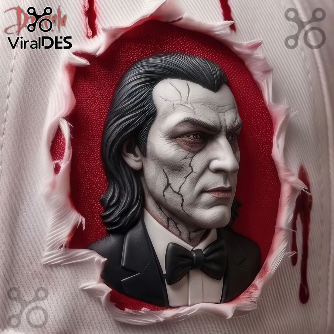 Dracula A Night Of Bloodlust Sculpted 3D Baseball Cap Dracula A Night Of Bloodlust Sculpted 3D Baseball Cap