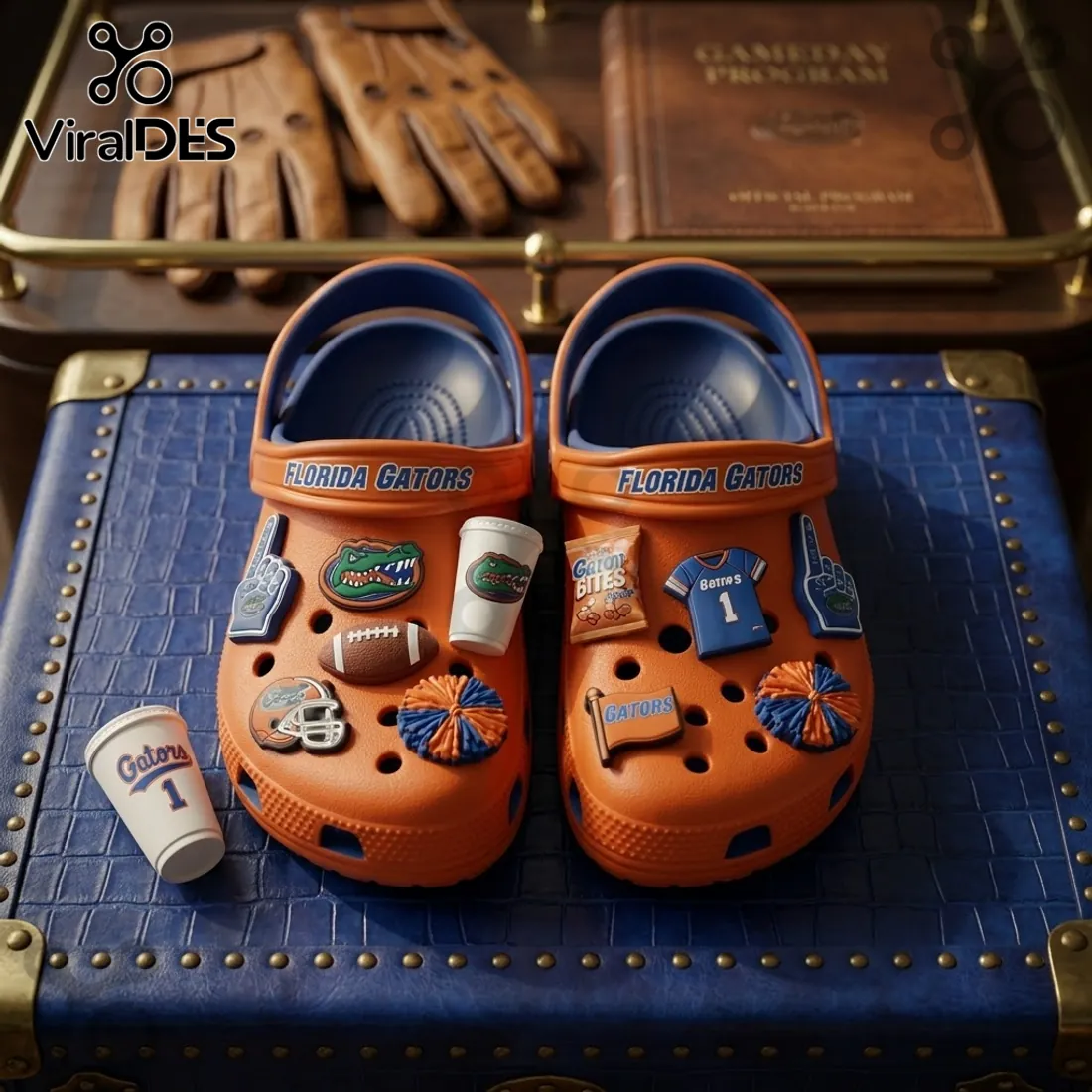 Florida Gators Orange Rubber Crocs With Charms Florida Gators Orange Rubber Crocs With Charms