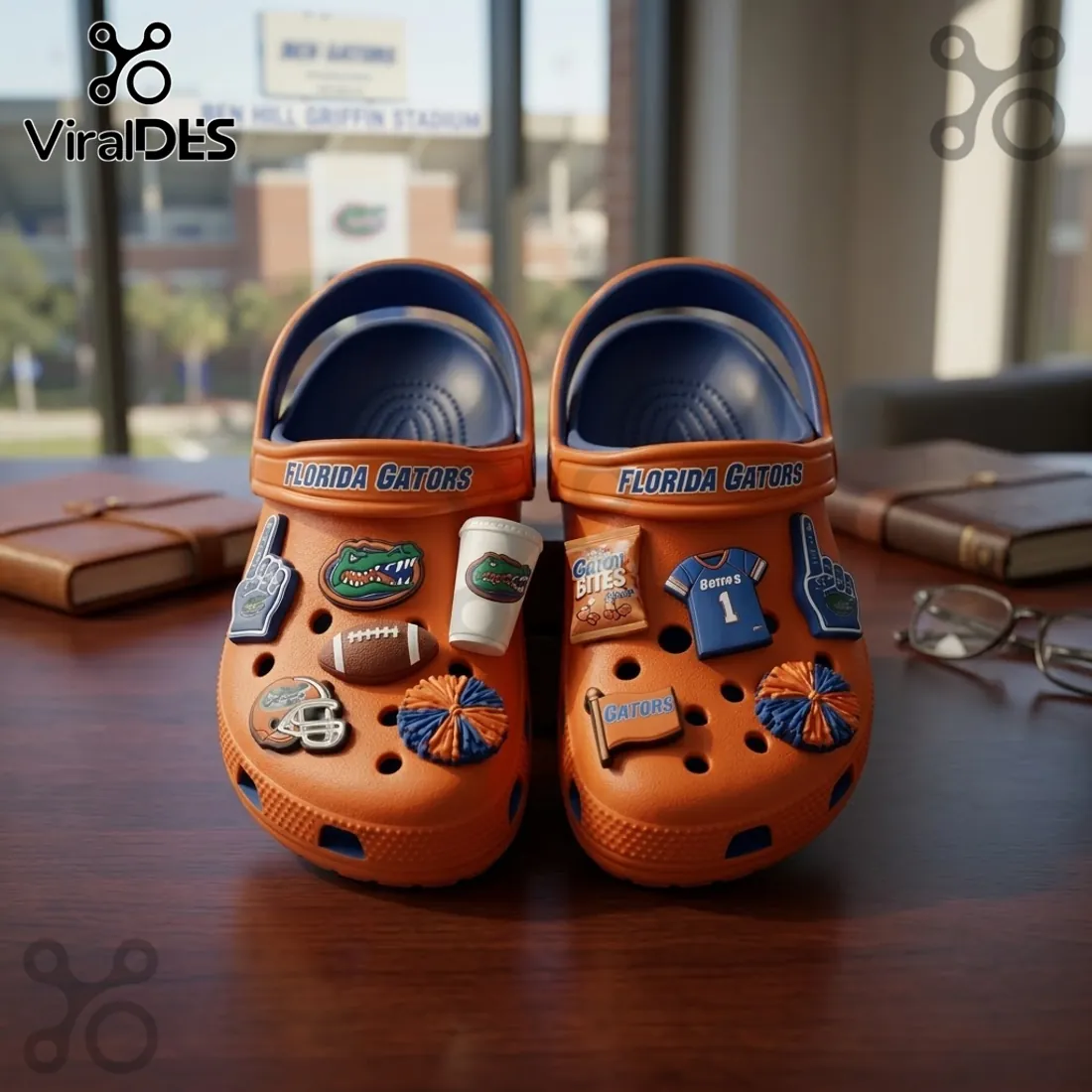 Florida Gators Orange Rubber Crocs With Charms Florida Gators Orange Rubber Crocs With Charms