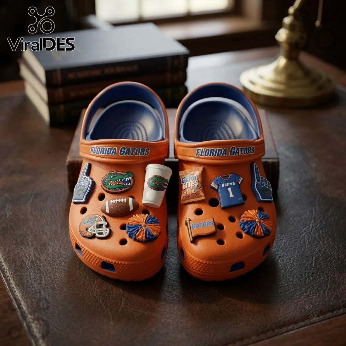 Florida Gators Orange Rubber Crocs With Charms Florida Gators Orange Rubber Crocs With Charms