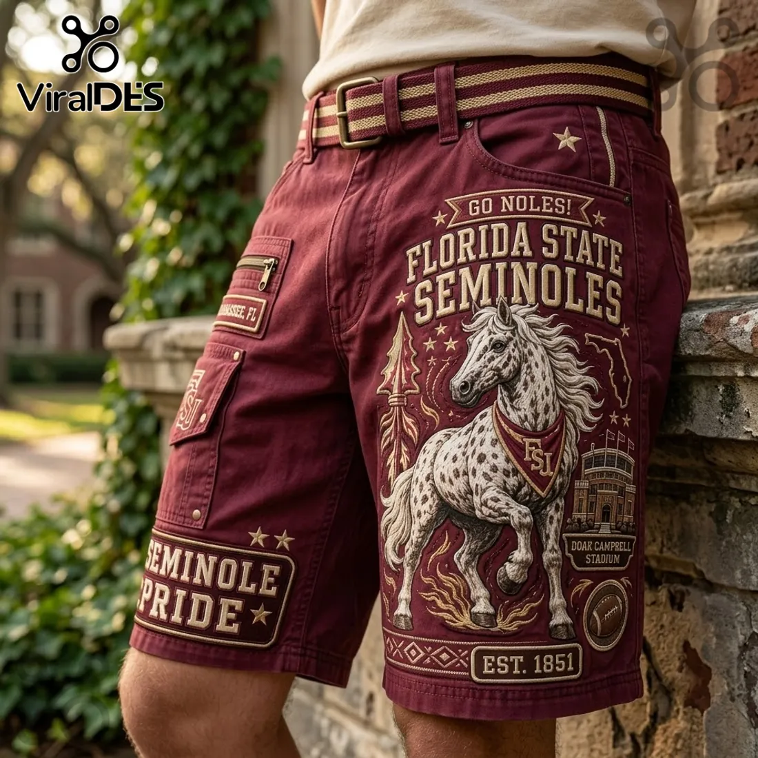Florida State Seminoles Maroon Cargo Shorts Florida State Seminoles Maroon Cargo Shorts