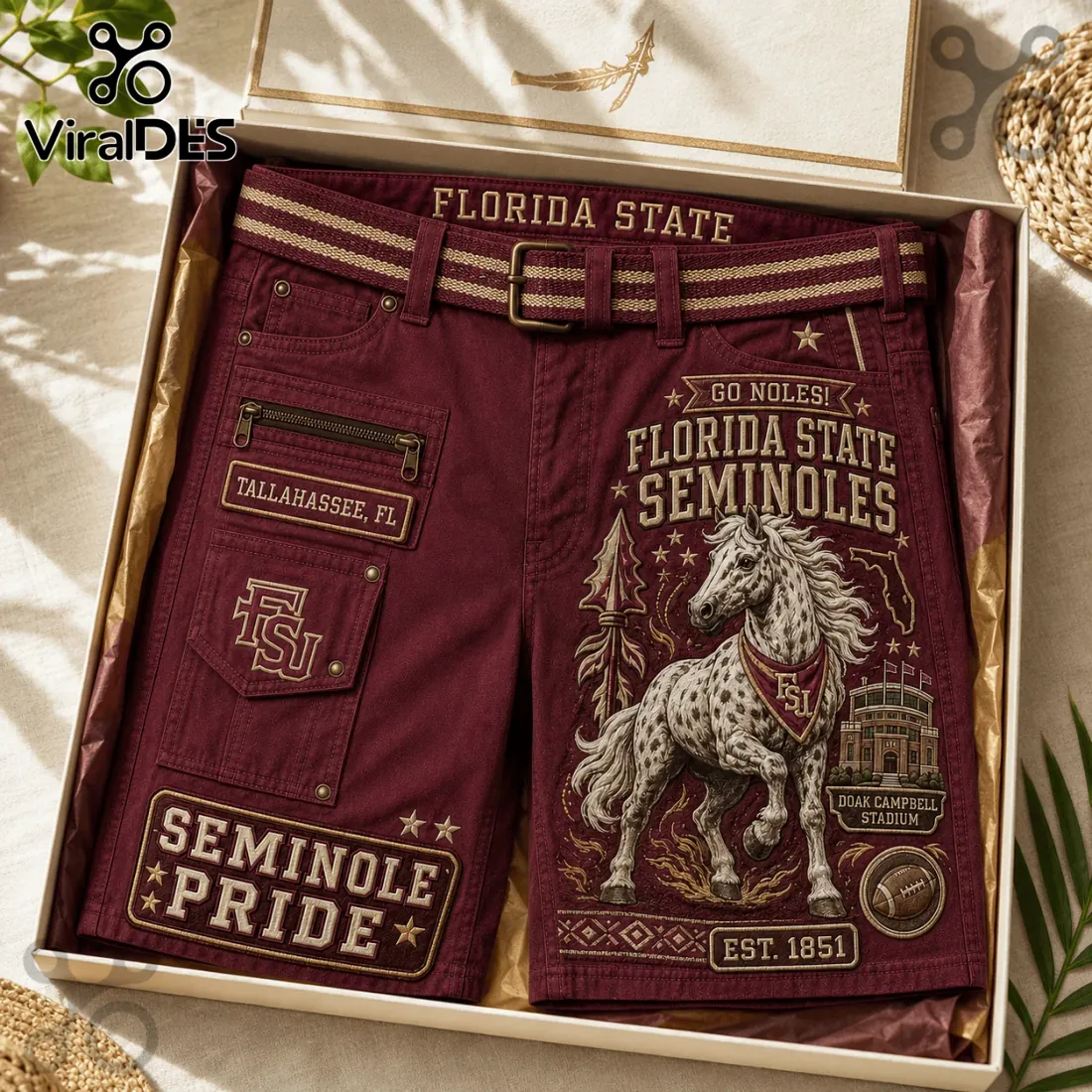 Florida State Seminoles Maroon Cargo Shorts Florida State Seminoles Maroon Cargo Shorts