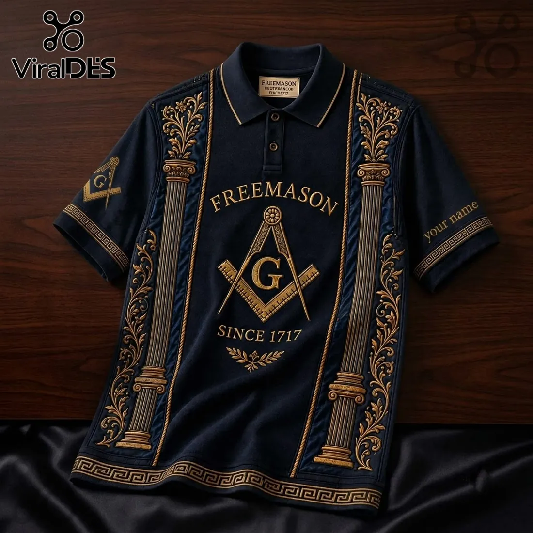 Freemason Custom Embroidered Polo Shirt Freemason Custom Embroidered Polo Shirt