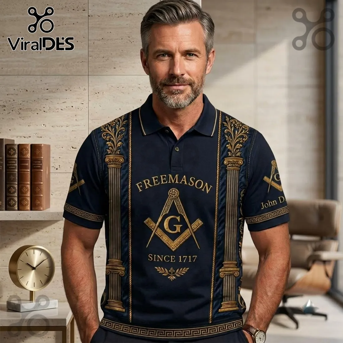 Freemason Custom Embroidered Polo Shirt Freemason Custom Embroidered Polo Shirt