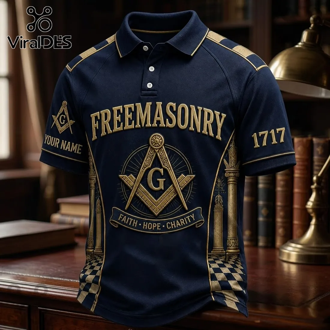 Freemasonry Faith Hope Charity Custom Polo Shirt Freemasonry Faith Hope Charity Custom Polo Shirt