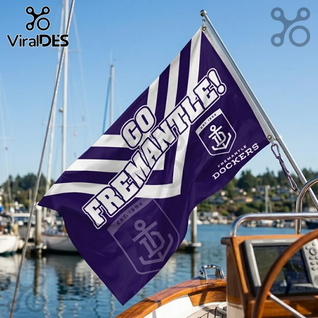 Fremantle Dockers Purple Double Sided House Flag Fremantle Dockers Purple Double Sided House Flag