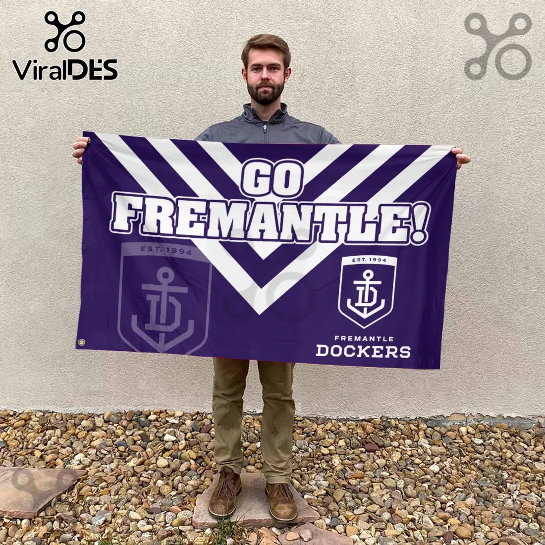 Fremantle Dockers Purple Double Sided House Flag Fremantle Dockers Purple Double Sided House Flag