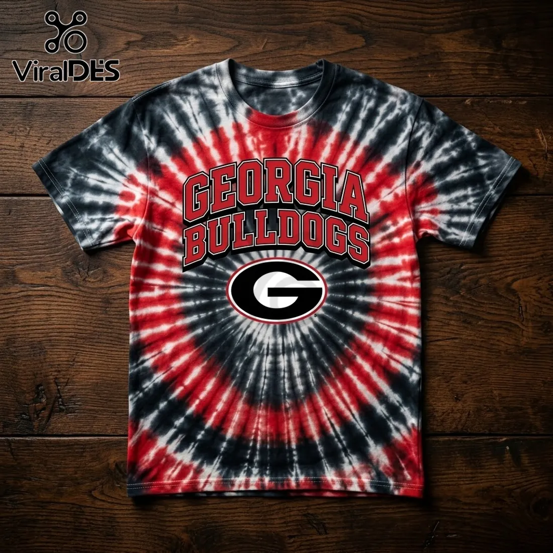 Georgia Bulldogs NCAA Red and Black Tie Dye Shirt Georgia Bulldogs NCAA Red and Black Tie Dye Shirt