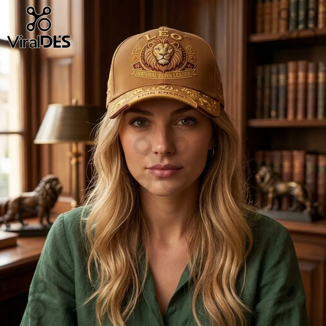 Gold Leo Zodiac Embroidered Baseball Cap Gold Leo Zodiac Embroidered Baseball Cap