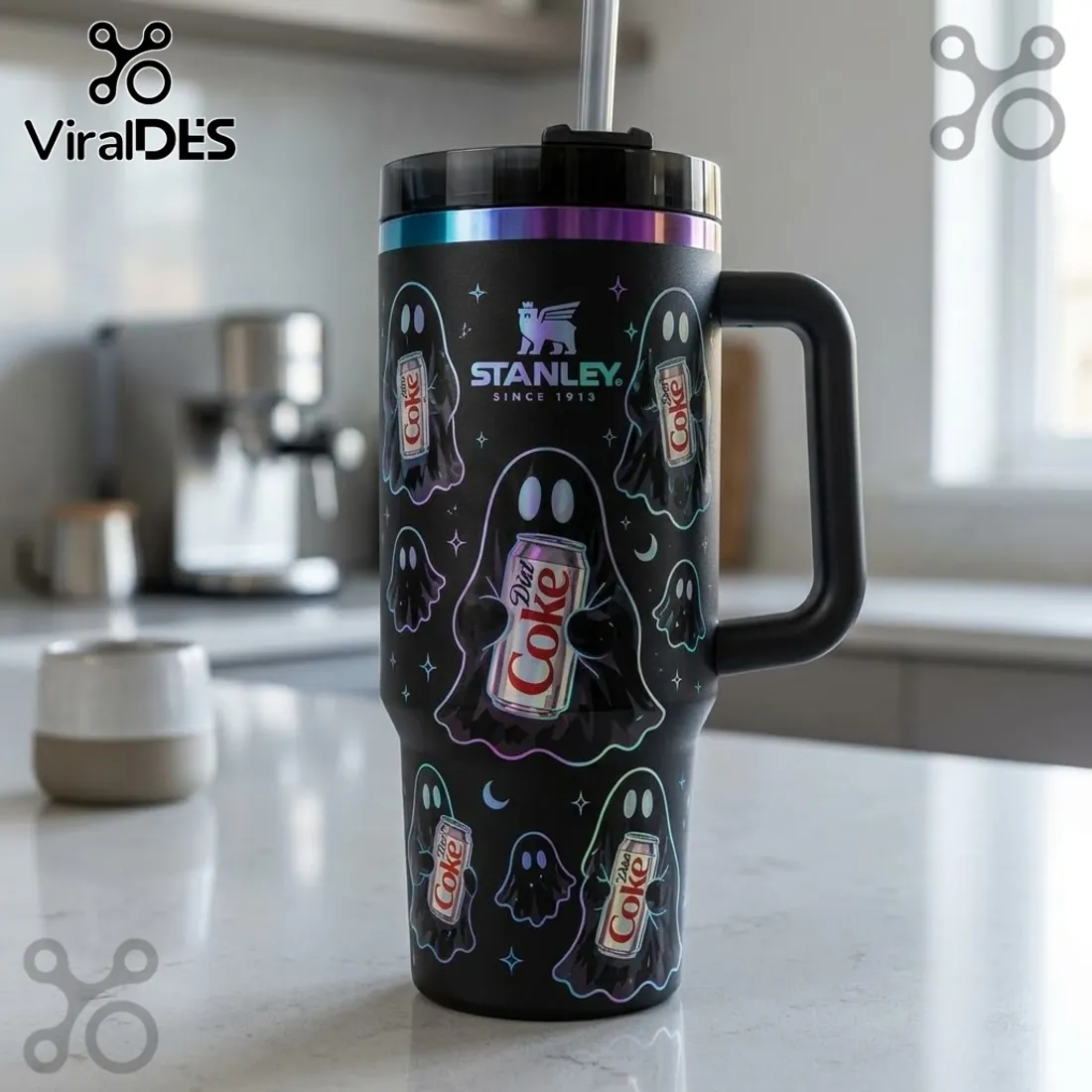Halloween Diet Coke Ghost 40oz Stanley Tumbler Halloween Diet Coke Ghost 40oz Stanley Tumbler