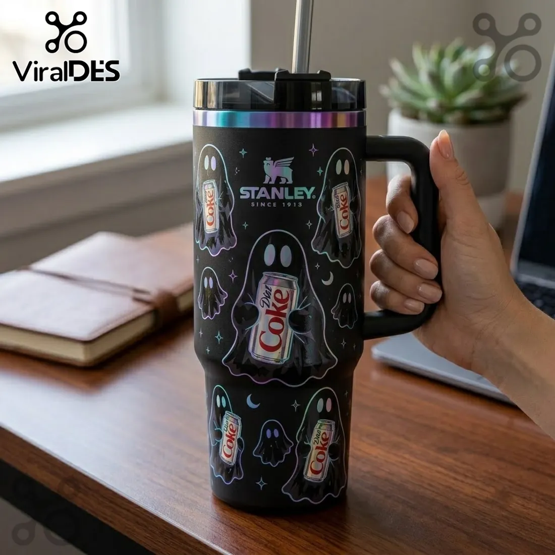 Halloween Diet Coke Ghost 40oz Stanley Tumbler Halloween Diet Coke Ghost 40oz Stanley Tumbler