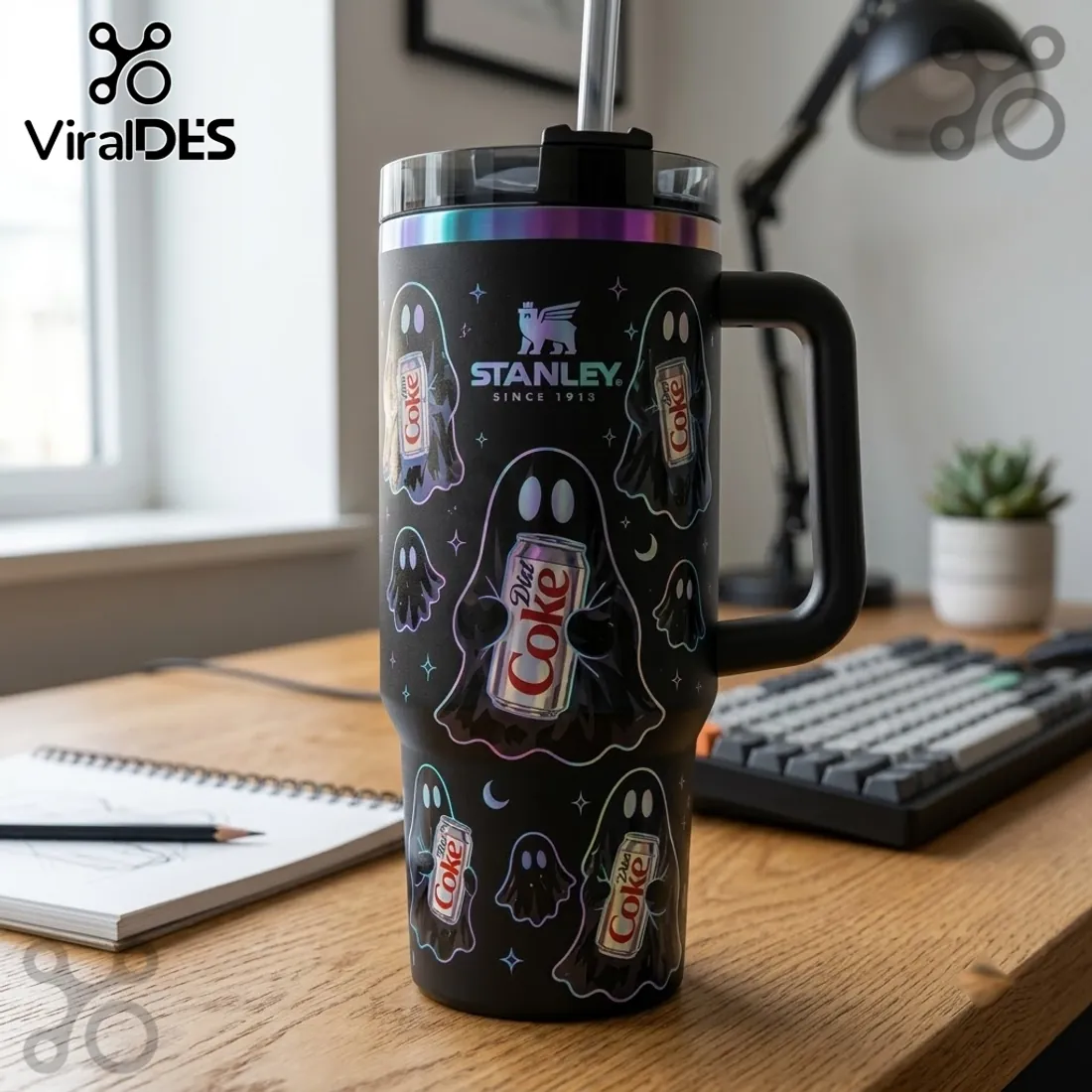 Halloween Diet Coke Ghost 40oz Stanley Tumbler Halloween Diet Coke Ghost 40oz Stanley Tumbler