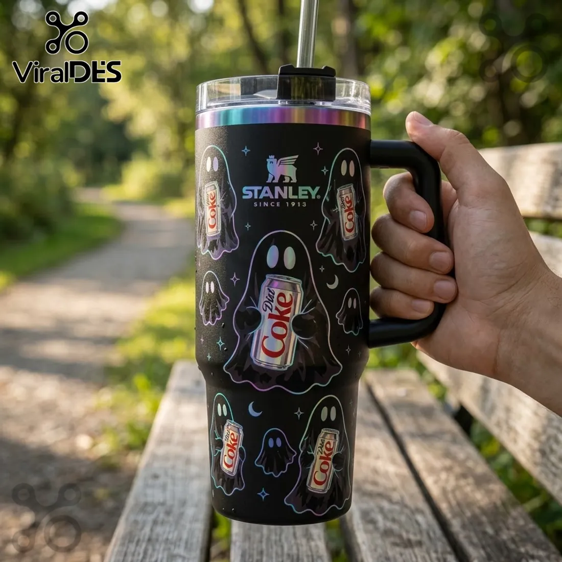 Halloween Diet Coke Ghost 40oz Stanley Tumbler Halloween Diet Coke Ghost 40oz Stanley Tumbler
