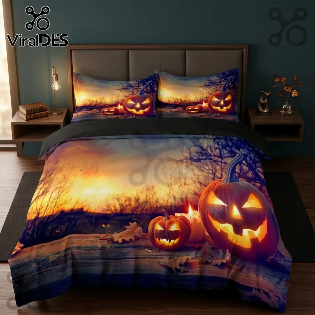 Halloween Jack-o’-Lantern Bedding Set Halloween Jack-o’-Lantern Bedding Set