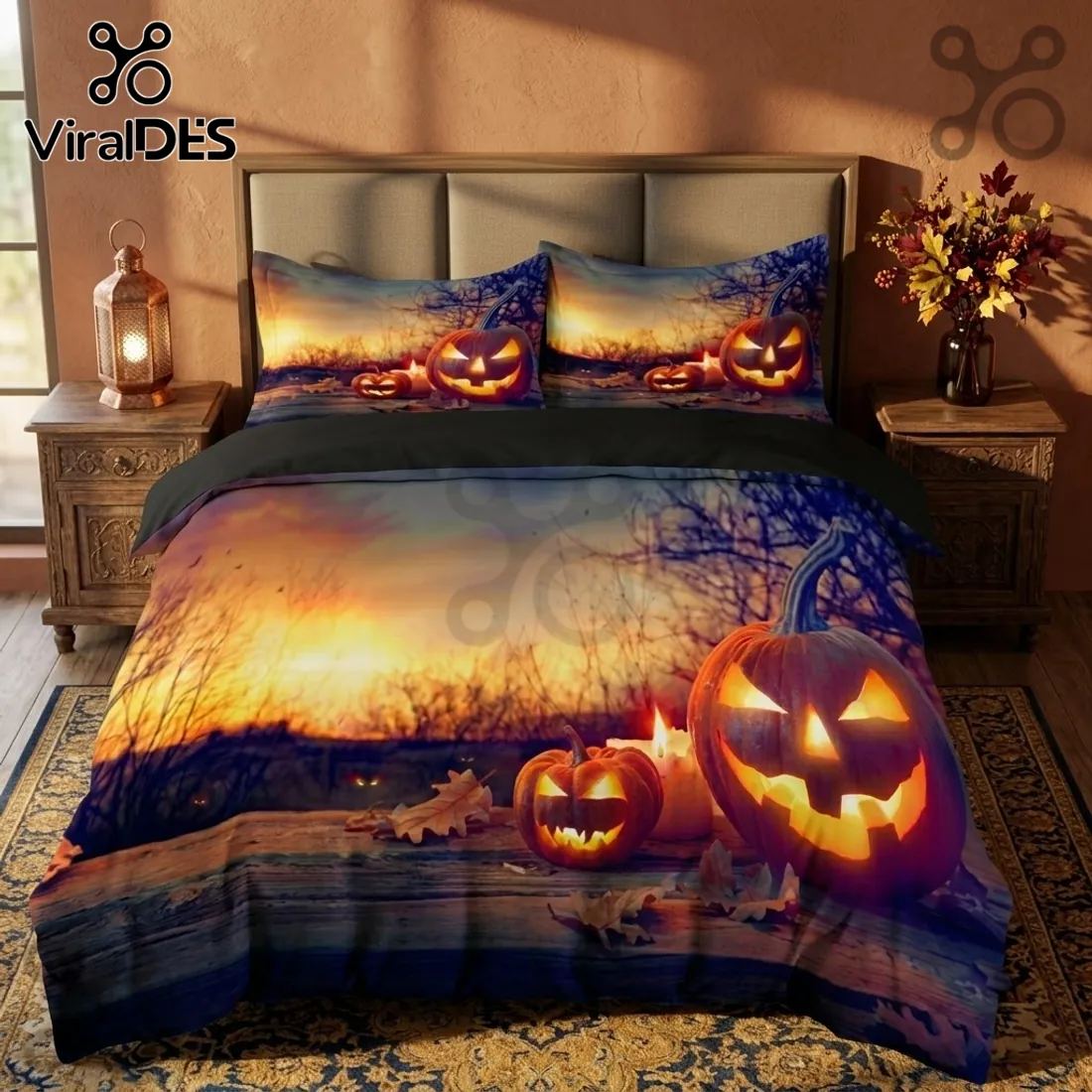 Halloween Jack-o’-Lantern Bedding Set Halloween Jack-o’-Lantern Bedding Set