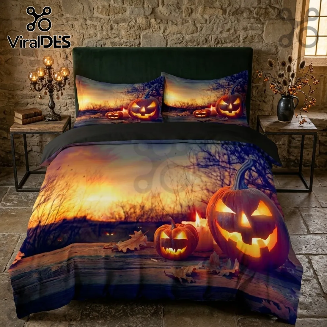 Halloween Jack-o’-Lantern Bedding Set Halloween Jack-o’-Lantern Bedding Set