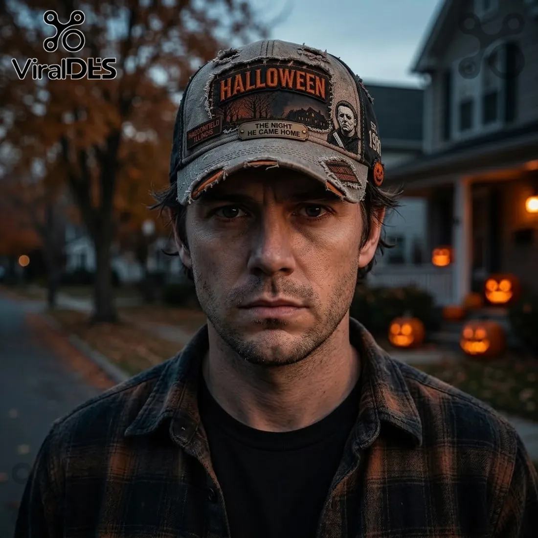 Halloween Michael Myers 2026 Distressed Baseball Cap Halloween Michael Myers 2026 Distressed Baseball Cap