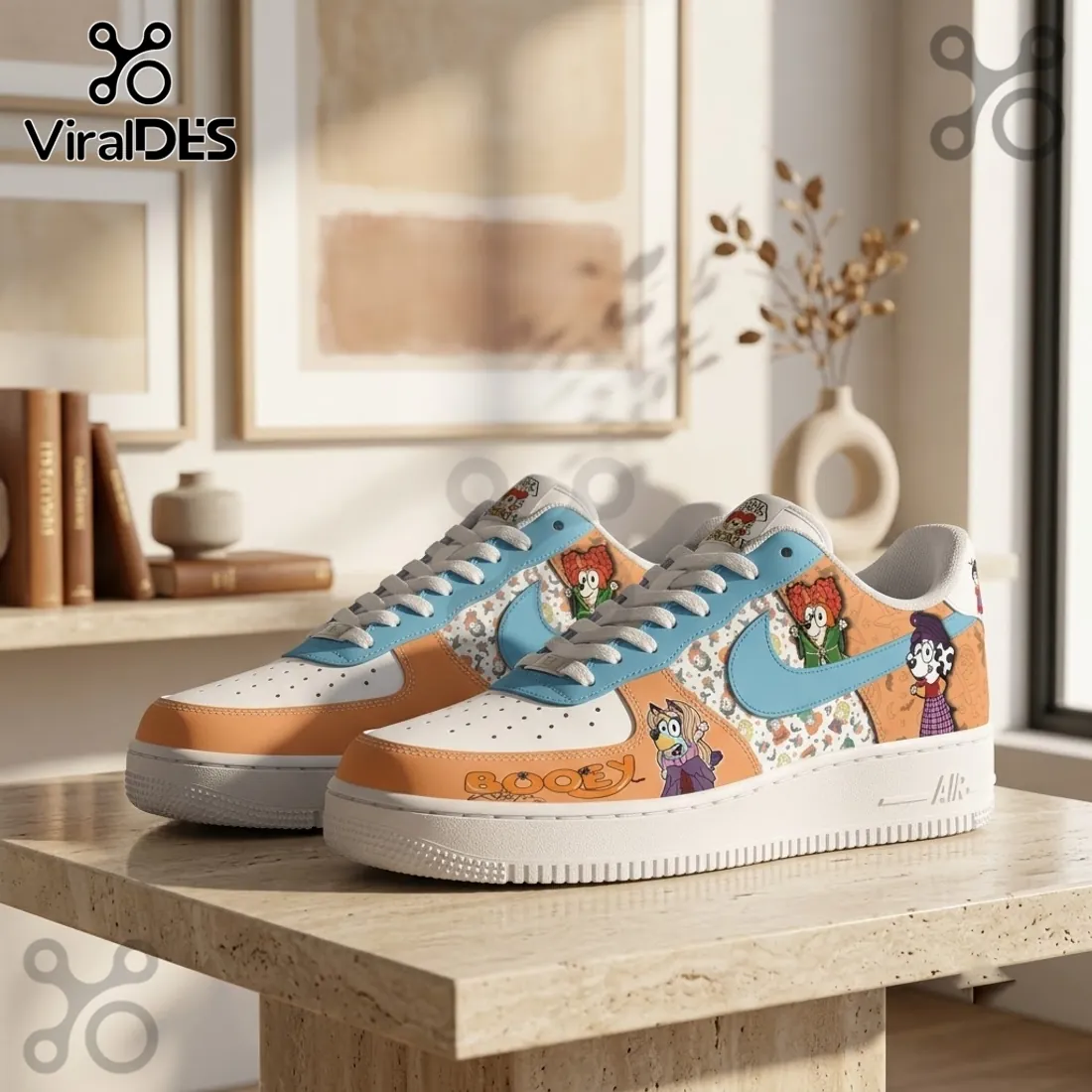 Hocus Pocus Bluey Witch Character Custom Air Force 1 Sneakers Hocus Pocus Bluey Witch Character Custom Air Force 1 Sneakers