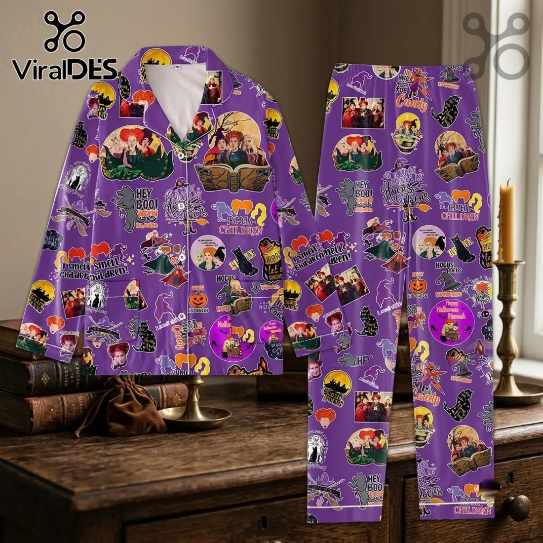 Hocus Pocus Sisters Purple Pajama Set Hocus Pocus Sisters Purple Pajama Set