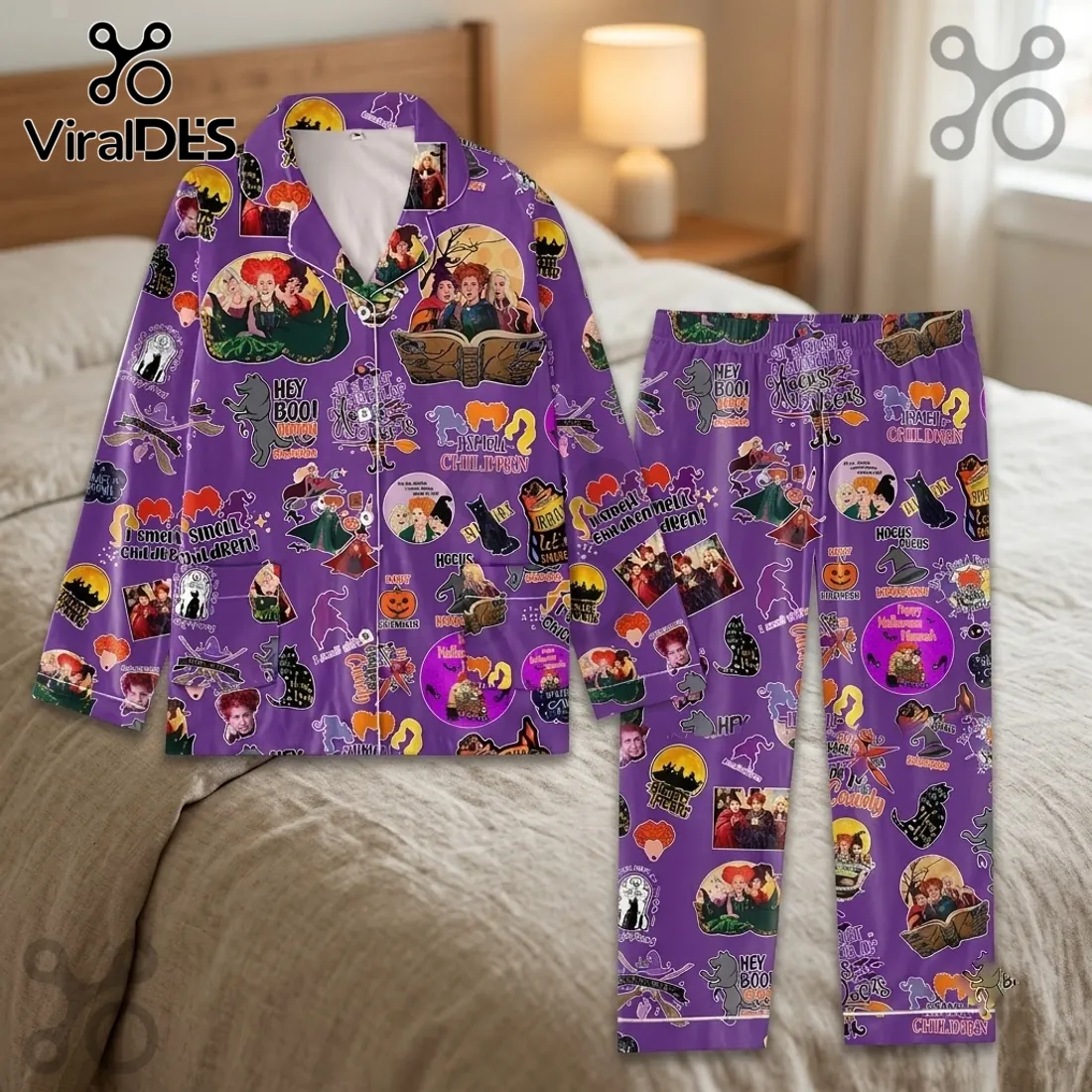 Hocus Pocus Sisters Purple Pajama Set Hocus Pocus Sisters Purple Pajama Set