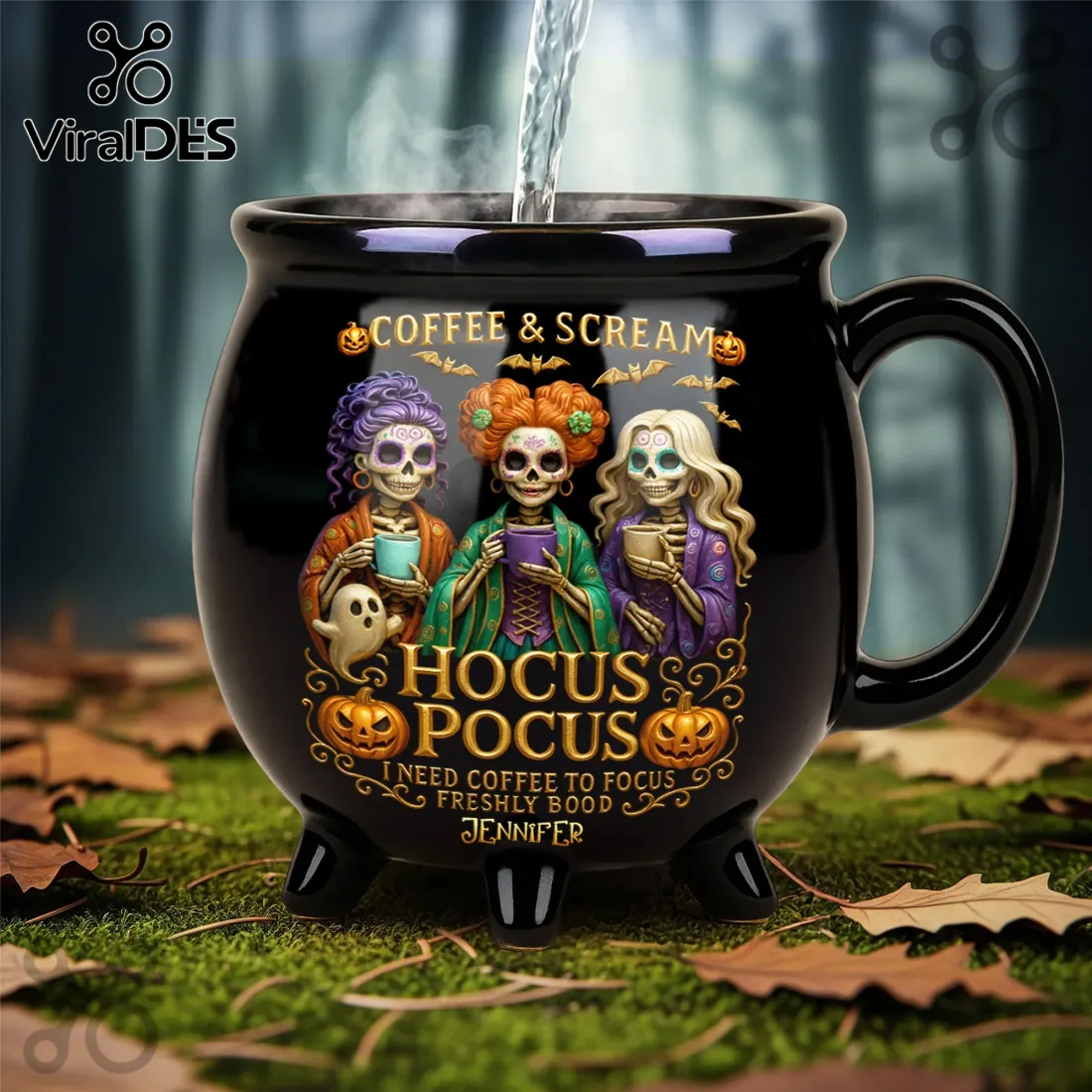 Hocus Pocus Three Sisters Cauldron Ceramic Mug Hocus Pocus Three Sisters Cauldron Ceramic Mug
